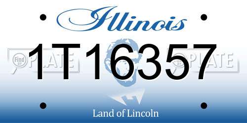 1T16357 Illinois License Plate