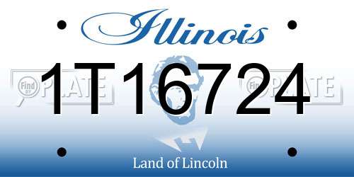 1T16724 Illinois License Plate