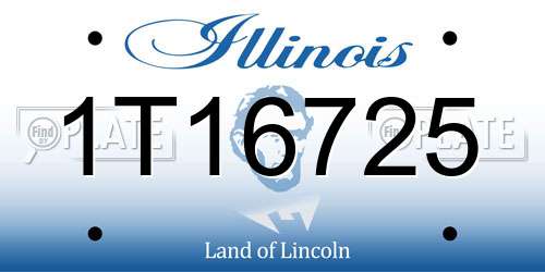 1T16725 Illinois License Plate