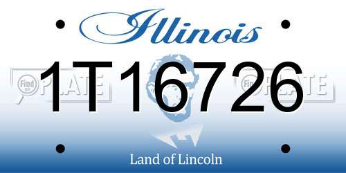 1T16726 Illinois License Plate