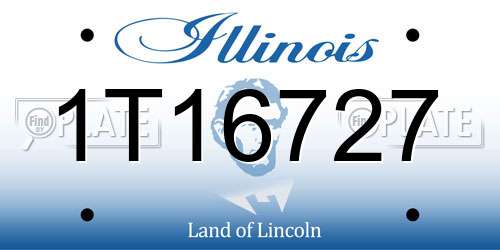 1T16727 Illinois License Plate
