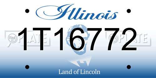 1T16772 Illinois License Plate