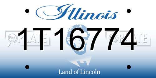 1T16774 Illinois License Plate