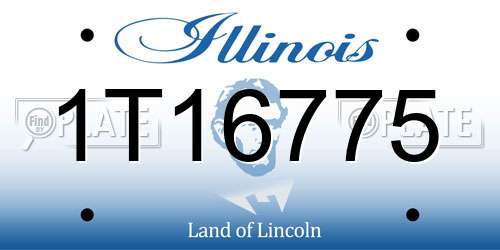 1T16775 Illinois License Plate