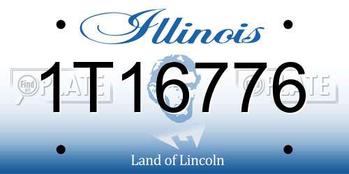 1T16776 Illinois License Plate