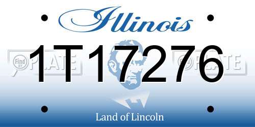 1T17276 Illinois License Plate