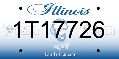 1T17726 Illinois License Plate