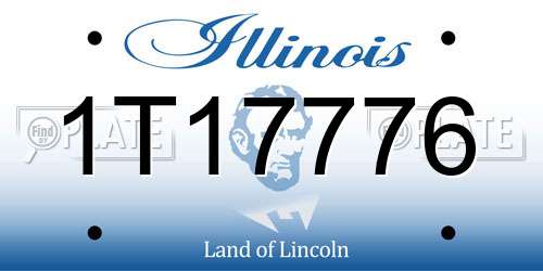 1T17776 Illinois License Plate