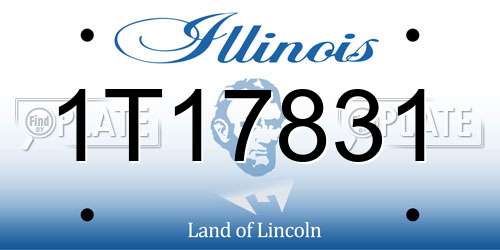1T17831 Illinois License Plate