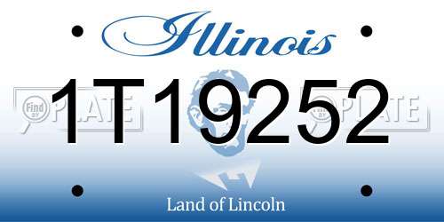 1T19252 Illinois License Plate