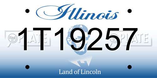 1T19257 Illinois License Plate