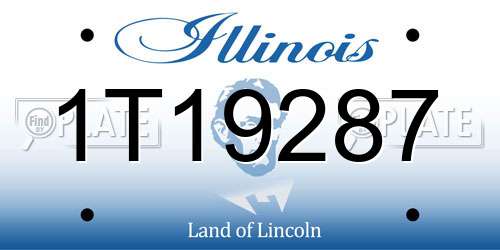 1T19287 Illinois License Plate