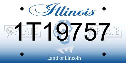 1T19757 Illinois License Plate