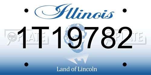 1T19782 Illinois License Plate