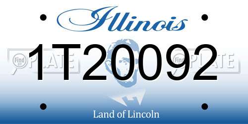1T20092 Illinois License Plate