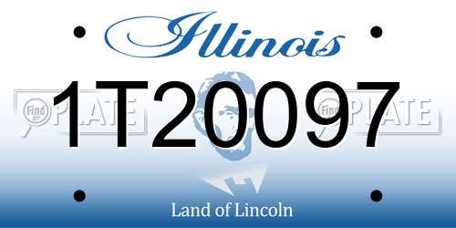 1T20097 Illinois License Plate
