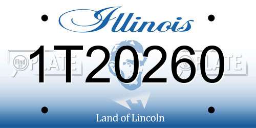 1T20260 Illinois License Plate