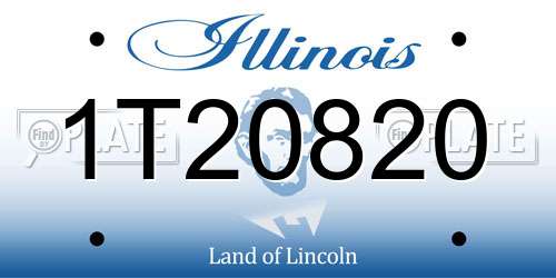 1T20820 Illinois License Plate