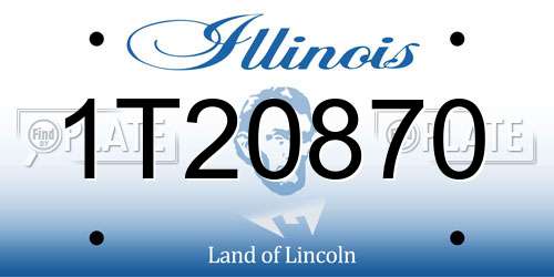 1T20870 Illinois License Plate