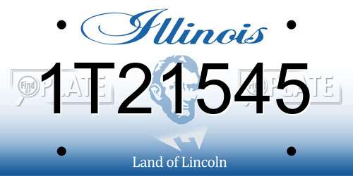 1T21545 Illinois License Plate