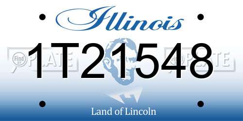 1T21548 Illinois License Plate