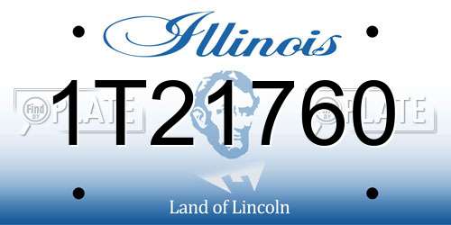 1T21760 Illinois License Plate