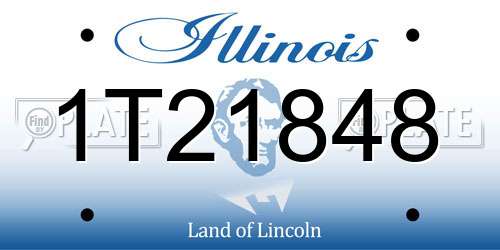 1T21848 Illinois License Plate