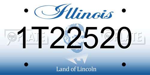 1T22520 Illinois License Plate