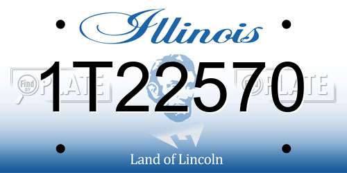 1T22570 Illinois License Plate