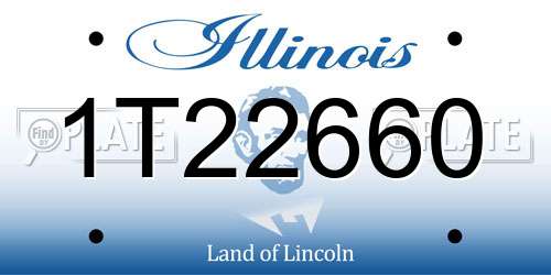 1T22660 Illinois License Plate