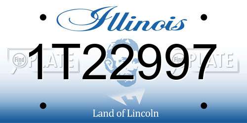 1T22997 Illinois License Plate