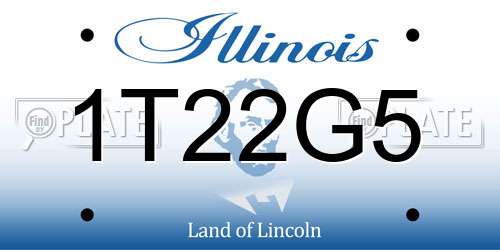 1T22G5 Illinois License Plate
