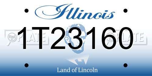 1T23160 Illinois License Plate