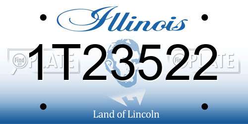 1T23522 Illinois License Plate