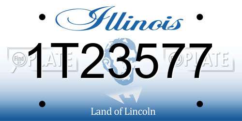 1T23577 Illinois License Plate