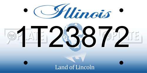 1T23872 Illinois License Plate