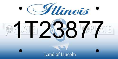 1T23877 Illinois License Plate