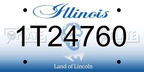 1T24760 Illinois License Plate