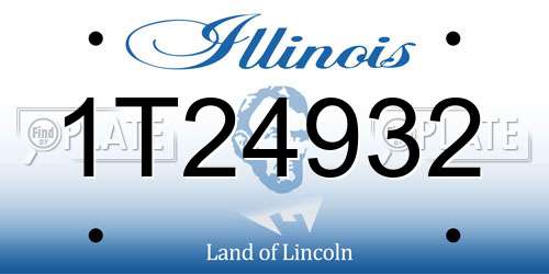 1T24932 Illinois License Plate