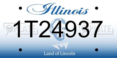 1T24937 Illinois License Plate