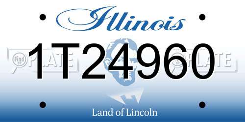 1T24960 Illinois License Plate
