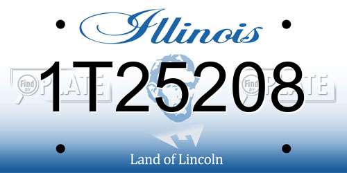 1T25208 Illinois License Plate