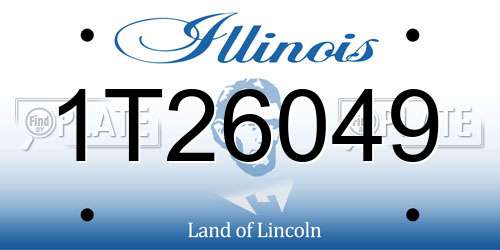 1T26049 Illinois License Plate