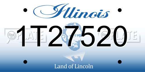 1T27520 Illinois License Plate