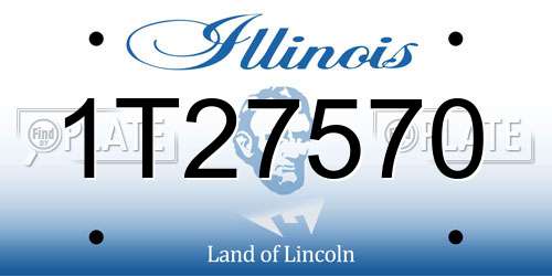 1T27570 Illinois License Plate