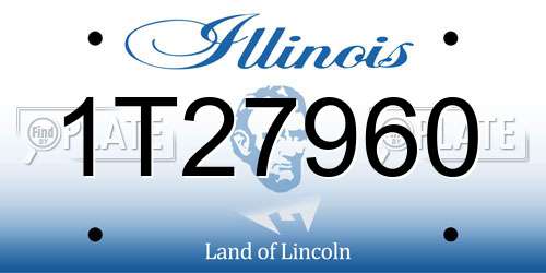 1T27960 Illinois License Plate