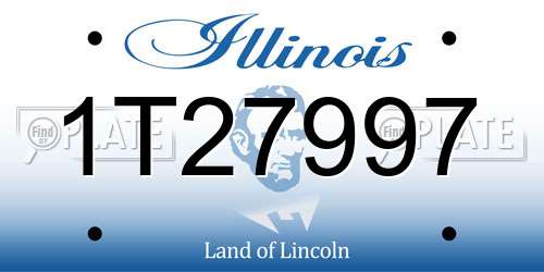 1T27997 Illinois License Plate