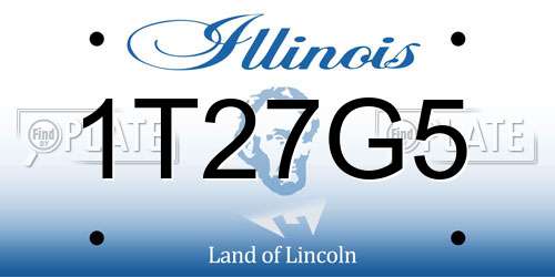 1T27G5 Illinois License Plate