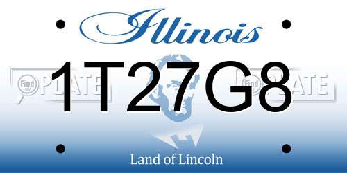 1T27G8 Illinois License Plate