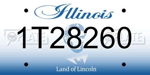 1T28260 Illinois License Plate